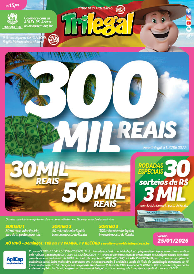Prêmio do trilegal dessa semana